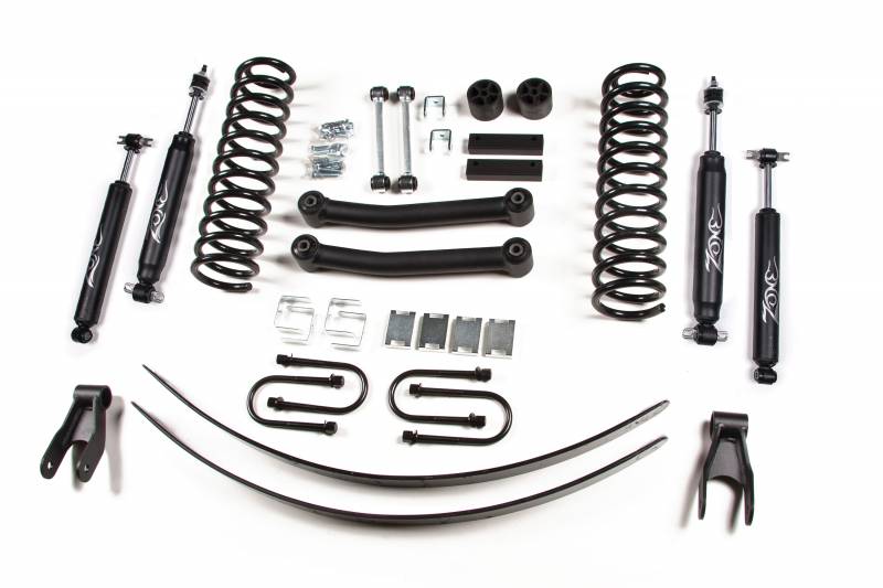 Zone OffRoad 1984-2001 Jeep Cherokee XJ 4.5in Lift Kit with Free Boot Protectors ZONJ9N Dana35 Axle