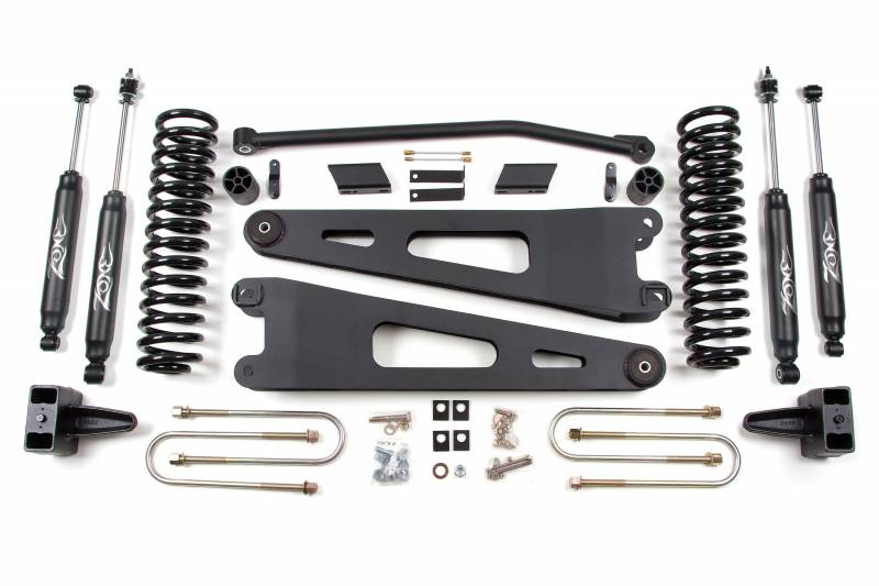 Zone OffRoad 2008-2010 Ford F250 F350 Super Duty Diesel 4in Radius Arm Suspension System With Free Boot Protectors ZONF23N