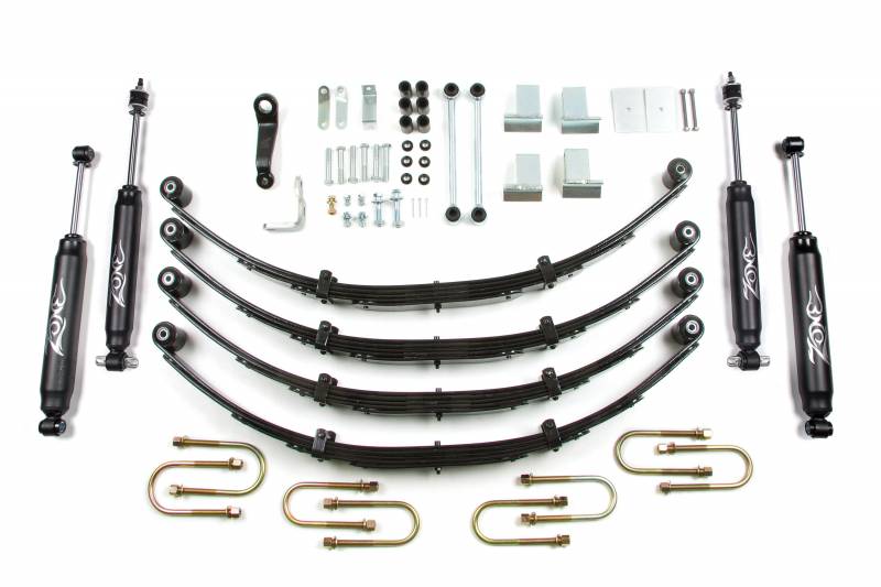 Zone OffRoad 1987-1995 Jeep Wrangler YJ 4in Suspension System with Free Boot Protectors ZONJ28N Power Steering