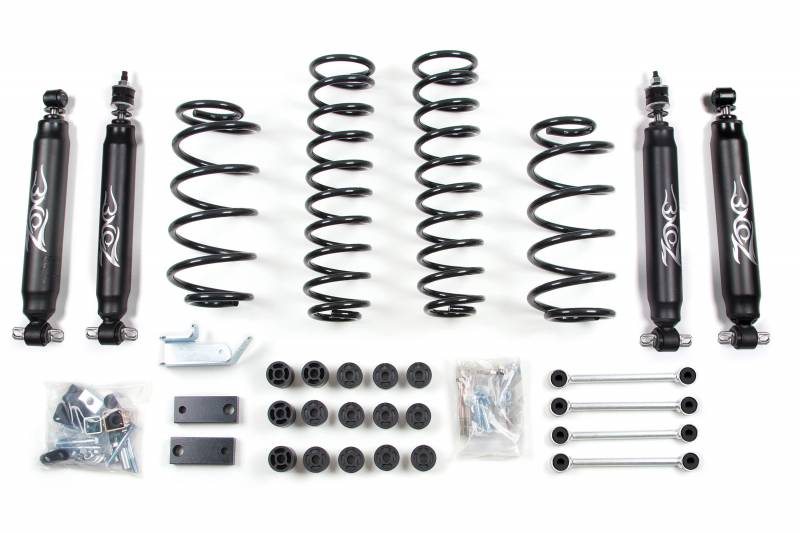 Zone OffRoad 1997-2006 Jeep Wrangler TJ 4.25in Combo Front and Rear Suspension Lift Kit With Free Boot Protectors ZONJ25N