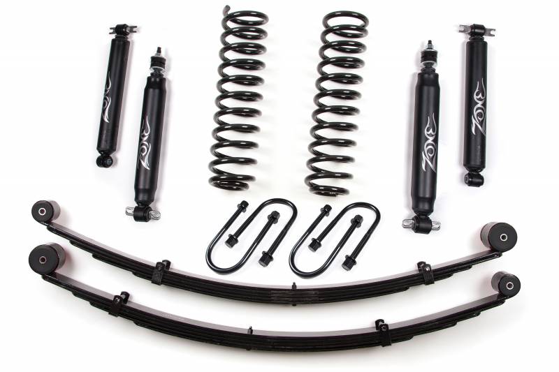Zone OffRoad 1984-2001 Jeep Cherokee XJ 3in Suspension Lift Kit with Rear Springs With Free Boot Protectors ZONJ22N Dana 35 Nitro