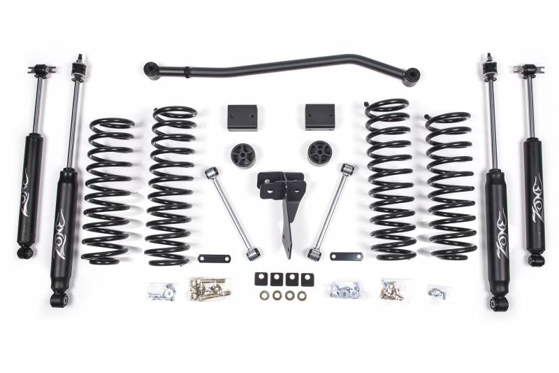 Zone OffRoad 2007-2015 Jeep Wrangler JK 4 Door 4in Suspension Lift Kit With Free Boot Protectors ZONJ15N