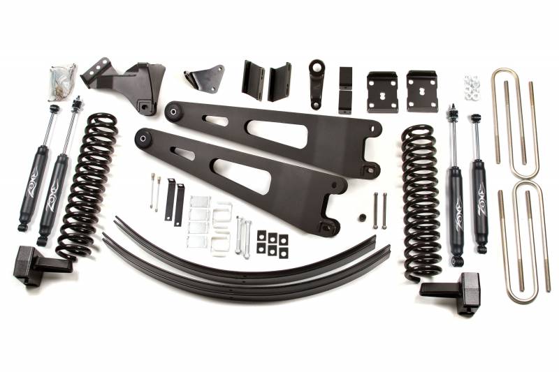 Zone OffRoad 2008-2010 Ford F250 F350 Super Duty 6in Radius Arm Suspension System Without Overload With Free Boot Protectors ZONF37N
