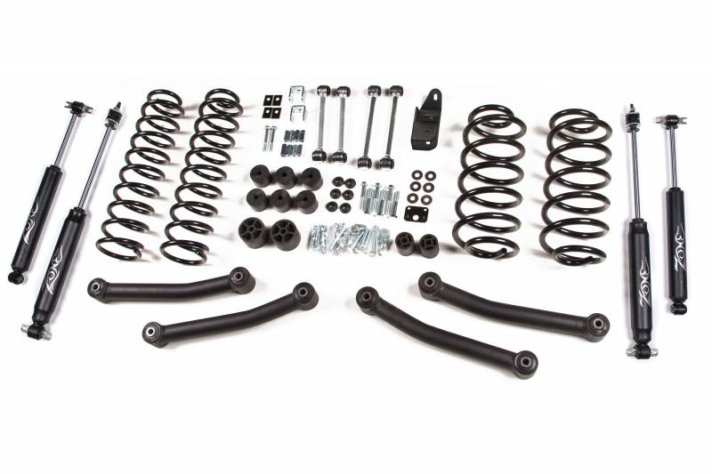 Zone OffRoad 2007-2011 Jeep Wrangler JK 2 door 3in Suspension System With Free Boot Protectors ZONJ12N