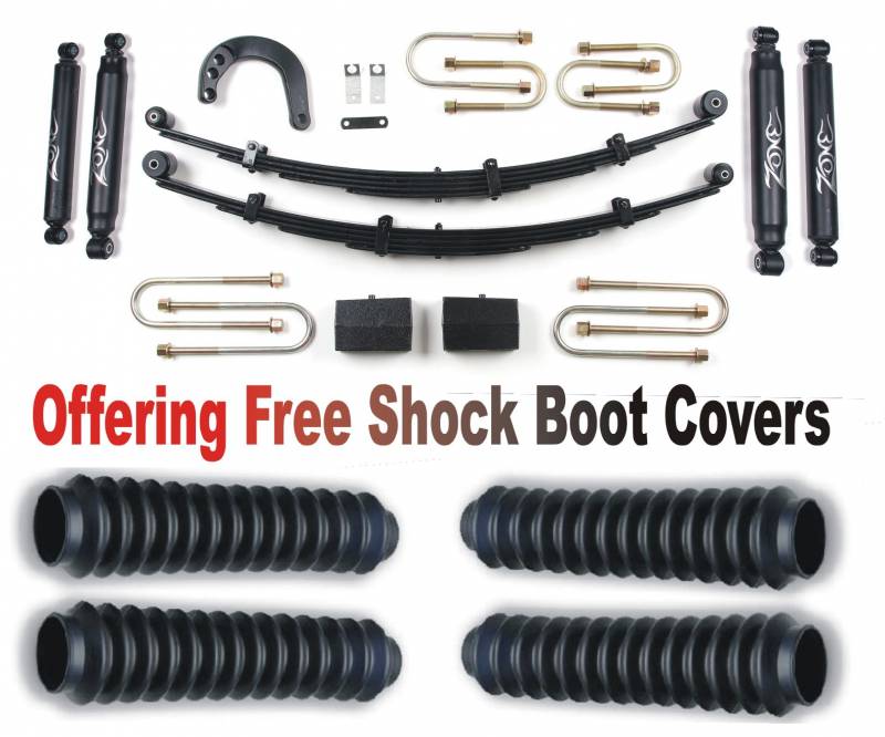 Zone OffRoad 1977-1987 Chevrolet 1/2,3/4 Ton 4in Lift Kit System With Free Boot Protectors ZONC10N