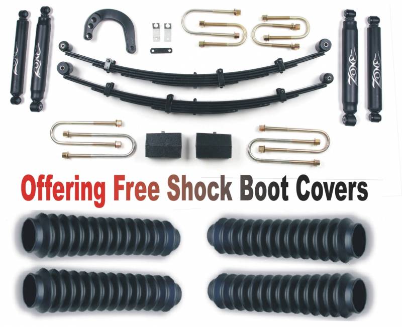 Zone OffRoad 1977-1987 Chevrolet 3/4 Ton 4in Suspension Lift Kit With Free Boot Protectors ZONC16N