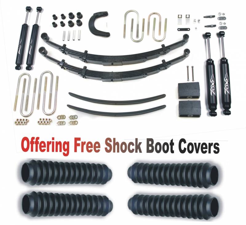 Zone OffRoad 1973-1976 Chevrolet 1/2 Ton 6in Lift Kit System With Free Boot Protectors ZONC20N