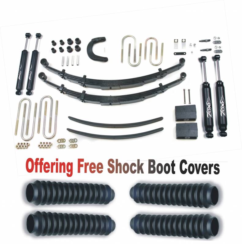 Zone OffRoad 1988-1991 Chevrolet 3/4 Ton SUV 6in Suspension Lift Kit With Free Boot Protectors ZONC24N