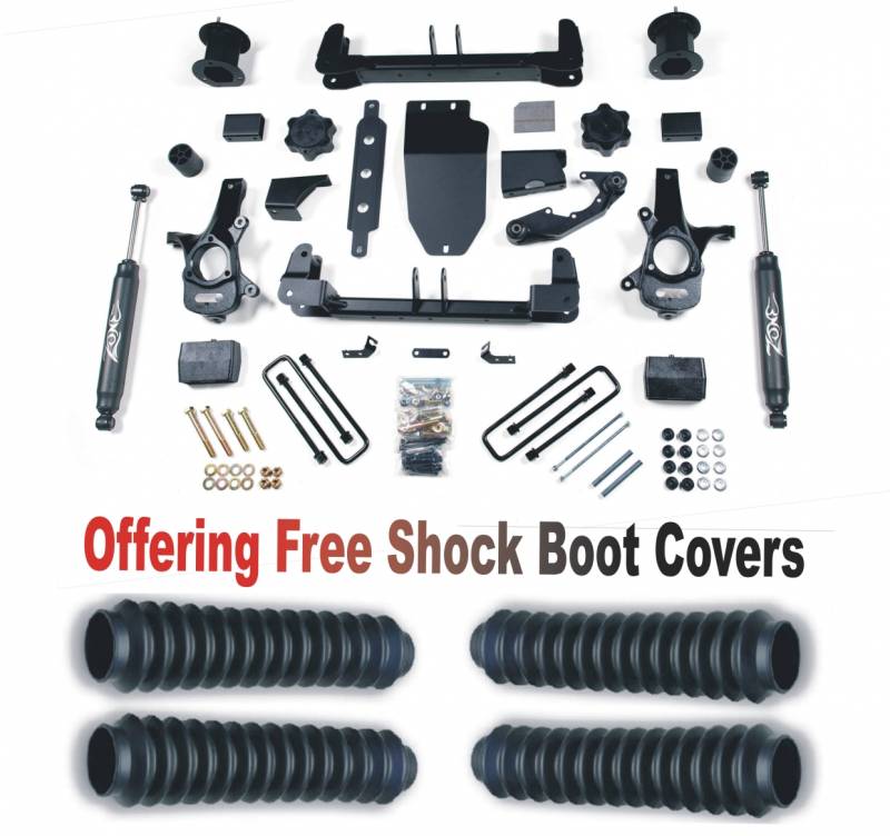 Zone OffRoad 2014-2018 Chevrolet Silverado GMC Sierra 1500 4WD 4.5in Cast Steel Arms With Free Boot Protectors ZONC27N