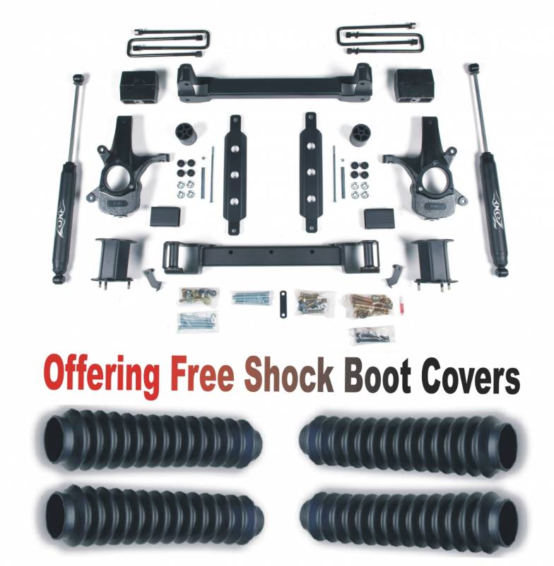 Zone OffRoad 2014-2018 Chevrolet Silverado GMC Sierra 1500 2WD 6.5in Cast Steel Arms With Free Boot Protectors ZONC33N