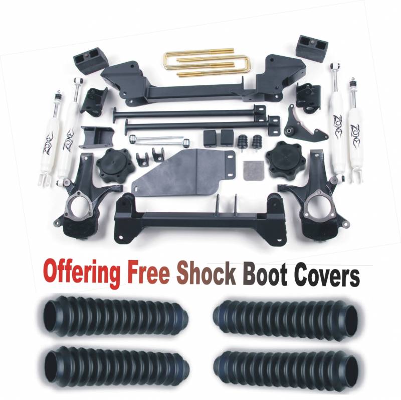 Zone OffRoad 1999-2006 Chevrolet K1500 GMC K1500 6in Suspension System With Free Boot Protectors ZONC3N