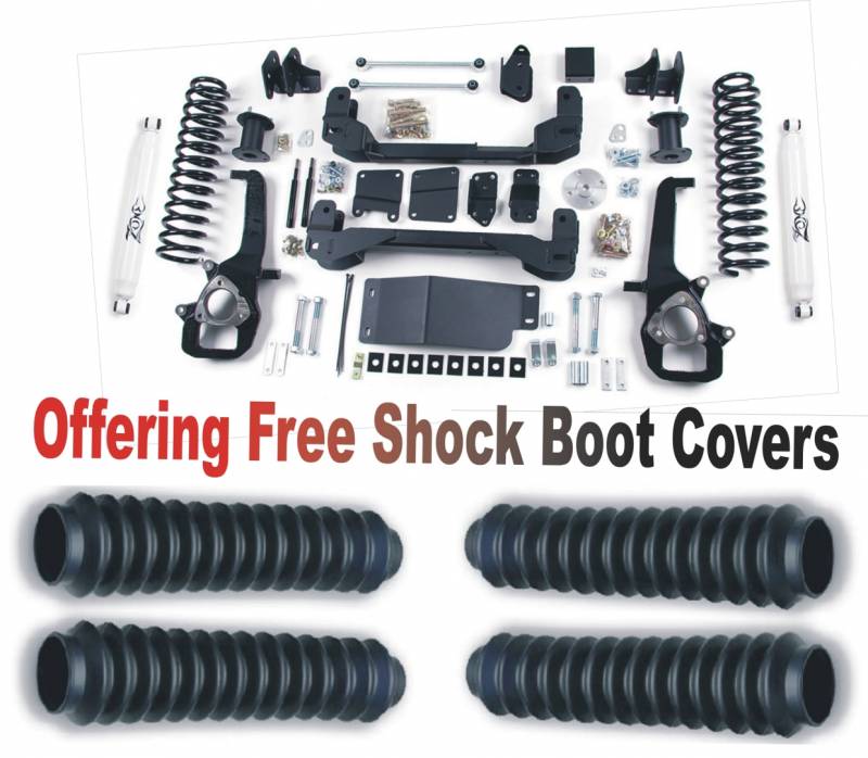 Zone OffRoad 2009-2010 Dodge Ram 1500 6in Suspension System With Free Boot Protectors ZOND15N