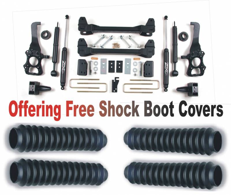 Zone OffRoad 2009-2010 Ford F150 2WD 6in Suspension System With Free Boot Protectors ZONF20N