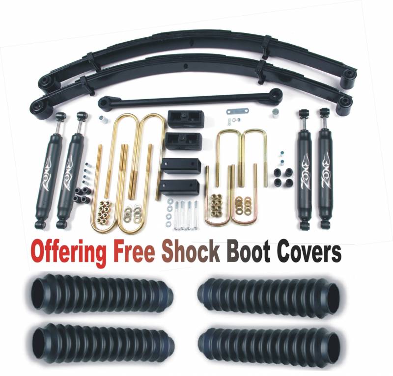 Zone OffRoad 2000-2005 Ford Excursion 6in Suspension System With Free Boot Protectors ZONF3N