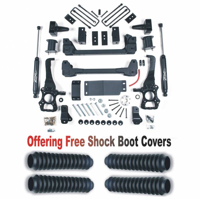 Zone OffRoad 2015-2019 Ford F150 4WD 6in Lift System With Free Boot Protectors ZONF53N