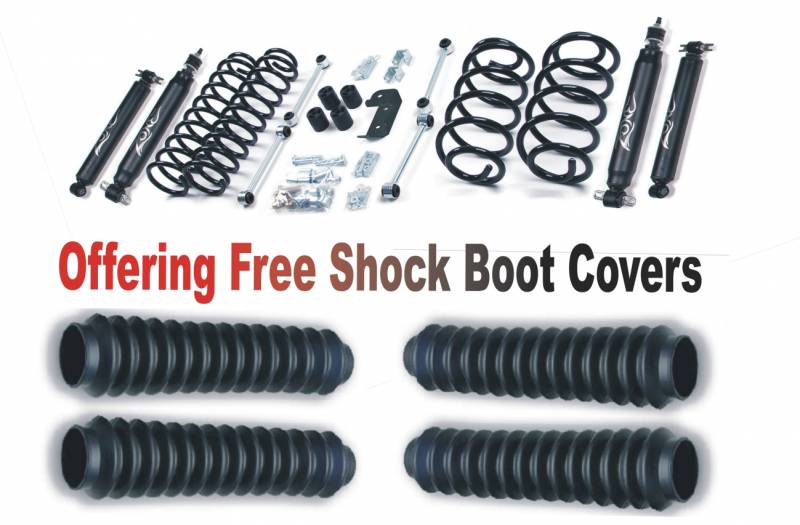 Zone OffRoad 1997-2002 Jeep Wrangler TJ 3in Suspension Kit With Free Boot Protectors ZONJ2N