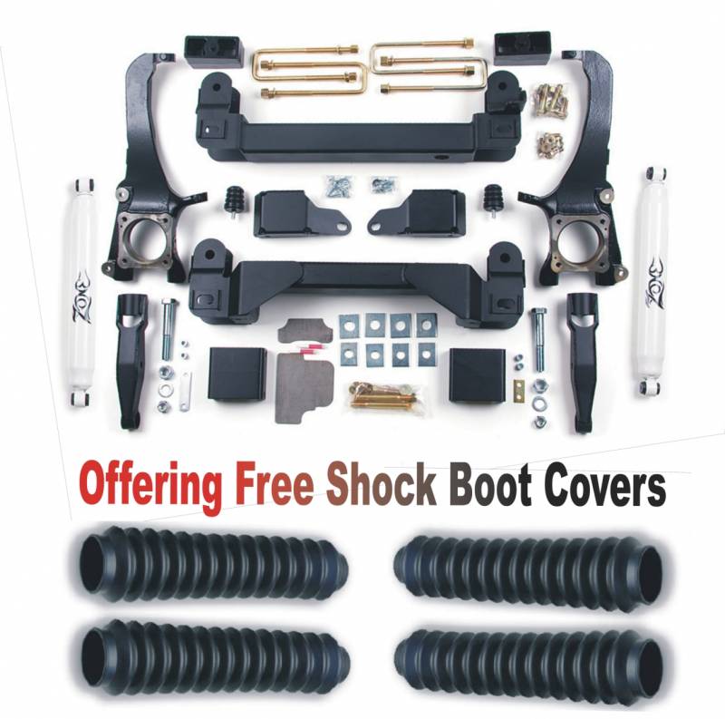 Zone OffRoad 2007-2015 Toyota Tundra 5in Suspension Kit with Nitro Shocks and Free Boot Protectors ZONT1N