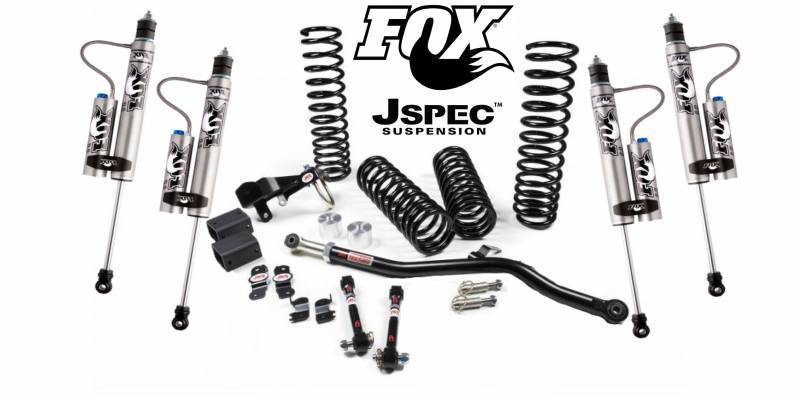 JKS 2007-2018 Jeep Wrangler JK 2Dr 2.5in Lift Kit J-Venture Fox 2.0 Series with Reservoir Shocks JSPEC103KFR