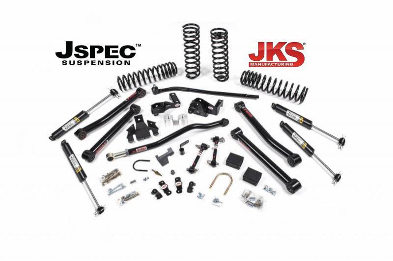 JKS 2007-2018 Jeep Wrangler JK 2Dr 3.5" J Konnect Lift System JSPEC Custom Valved Gas Series Shocks JSPEC114K