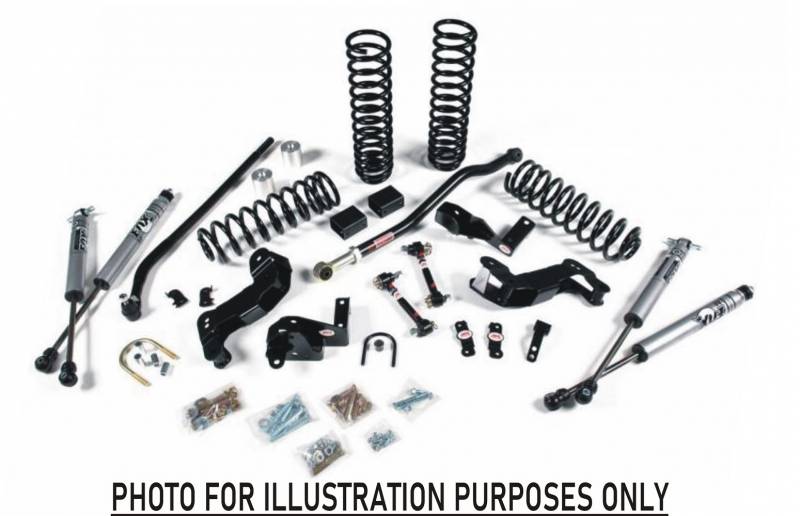JKS 2007-2018 Jeep Wrangler JK 4Dr 3.5in Lift Kit J Kontrol System Fox Adventure Series Shocks JSPEC108KFA