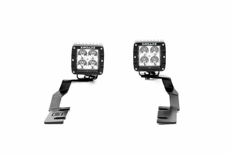 ZROADZ 2019-2023 Ford Ranger Hood Hinge LED Kit Incl. (2) 3 Inch LED Pod Lights Z365821-KIT2