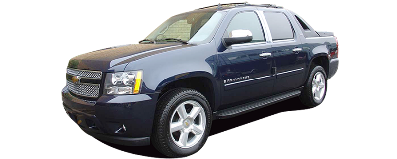QAA 2009-2013 Chevrolet Avalanche Silverado 2009-2014 Suburban 4 piece Stainless Rocker Panel Trim Insert Kit TH49184