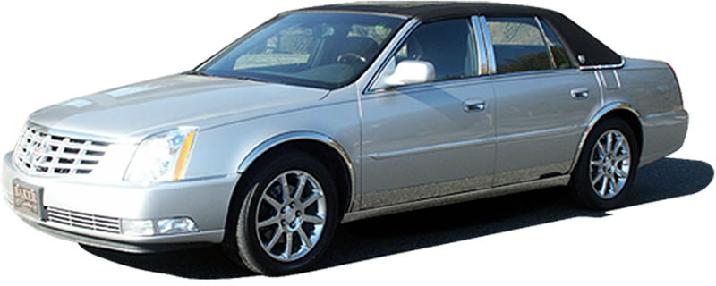 QAA 2000-2005 Cadillac DeVille 2006-2011 Cadillac DTS 4 piece Stainless Rocker Panel Trim TH40248