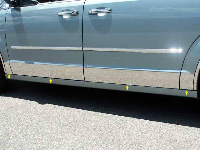 QAA 2008-2016 Chrysler Town & Country 2009-2012 Volkswagen Routan 2008-2020 Dodge Grand Caravan 8 piece Stainless Rocker Panel Trim Lower Kit TH48895