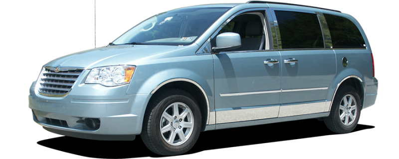 QAA 2008-2016 Chrysler Town & Country 2009-2012 Volkswagen Routan 2008-2020 Dodge Grand Caravan 8 piece Stainless Rocker Panel Trim Lower Kit TH48895