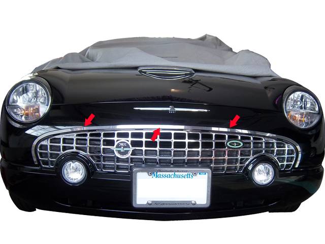 QAA 2002-2006 Ford Thunderbird 1 piece Stainless Front Grille Accent Trim Surround SG43670