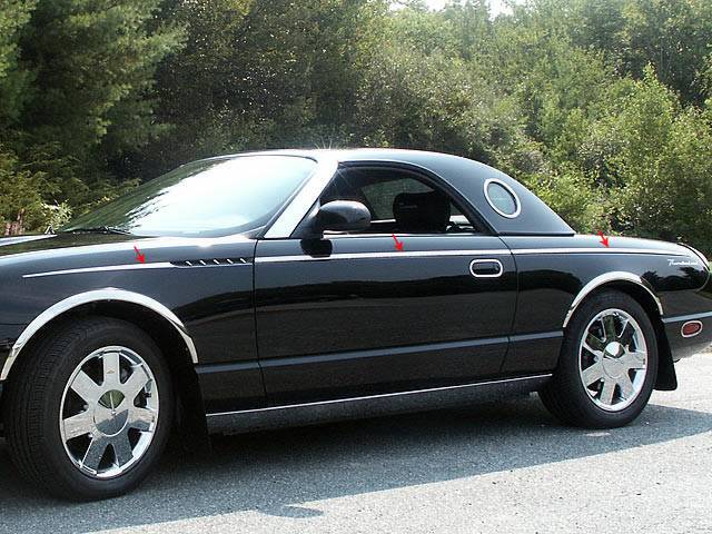 QAA 2002-2006 Ford Thunderbird 8 piece Stainless Side Molding Accent Trim Upper Kit TH43668