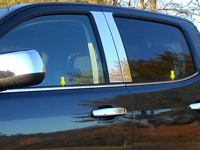 QAA 2015-2022 Chevrolet Colorado 4 piece Stainless Window Sill Trim Set WS55150