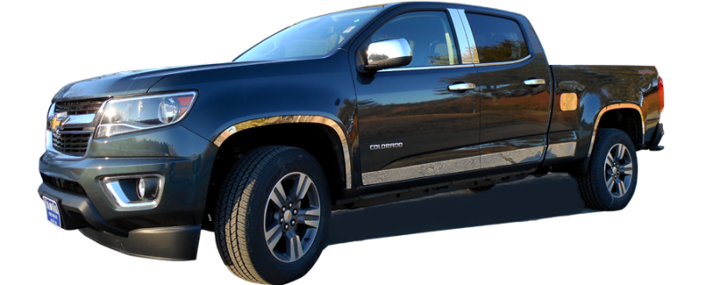 QAA 2015-2022 Chevrolet Colorado 4 piece Stainless Window Sill Trim Set WS55150