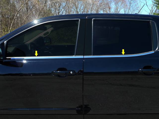 QAA 2019-2022 Ford Ranger 4 piece Stainless Window Sill Trim Set WS59345
