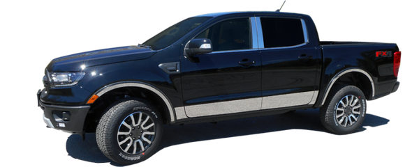 QAA 2019-2022 Ford Ranger 4 piece Stainless Window Sill Trim Set ...