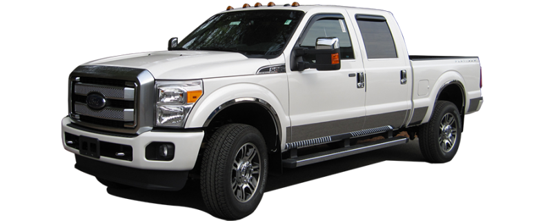 QAA 1999-2016 Ford F250 F350 Super Duty 4 piece Stainless Window Sill Trim Set Face Trim WS48323