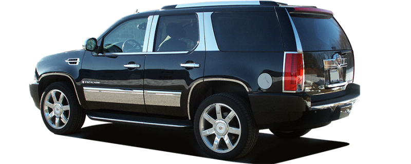 QAA 2007-2014 Cadillac Escalade 8 piece Stainless Pillar Post Trim PP47257