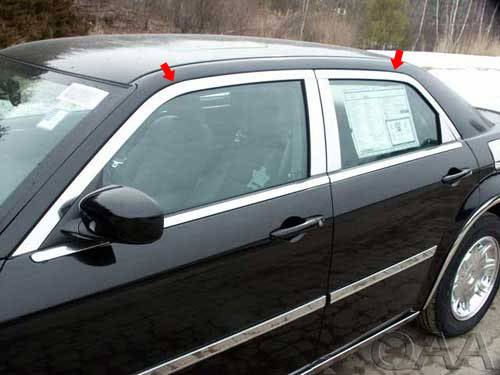 QAA 2005-2010 Chrysler 300 4 piece Stainless Window Trim Package with Upper Trim WP45765