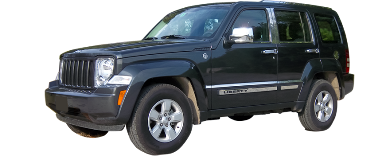 QAA 2008-2012 Jeep Liberty 4 piece Stainless Body Molding Insert Trim Kit With Logo Cut Out MI48070