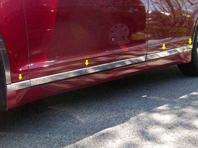QAA 2013-2020 Lincoln MKZ 8 piece Stainless Rocker Panel Trim Lower Kit TH53630