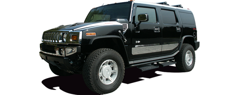 QAA 2003-2009 Hummer H2 8 piece Stainless Top Rail Accent Trim HV43017