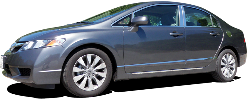 QAA 2006-2011 Honda Civic 16 piece Stainless Window Trim Package with Upper Trim Pillar Posts Window Sills FULL Package WP26214