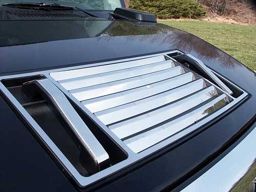 QAA 2003-2009 Hummer H2 10 piece Stainless Hood Accent Package Hood Vent Cover Lever Handle HV43006