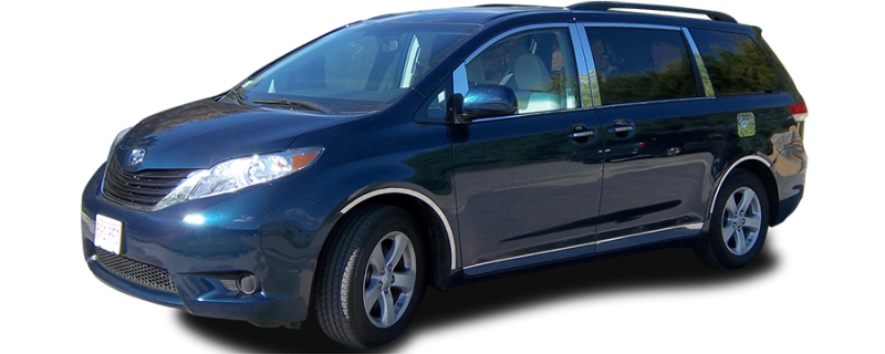 QAA 2011-2020 Toyota Sienna 16 piece Stainless Window Trim Package with Upper Trim Pillar Posts Window Sills FULL Package WP11150