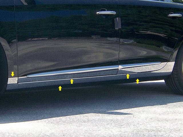 QAA 2013-2020 Cadillac XTS 10 piece Stainless Rocker Panel Trim Lower Kit TH53247