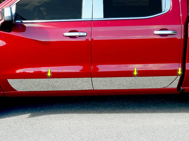 QAA 2019-2022 Chevrolet Silverado 6 piece Stainless Rocker Panel Trim ...