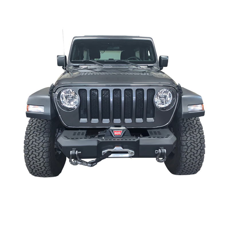 Warrior 2018-2020 Jeep Wrangler JL JLU 2020 Jeep Gladiator JT MOD Series Front Stubby Bumper 6527