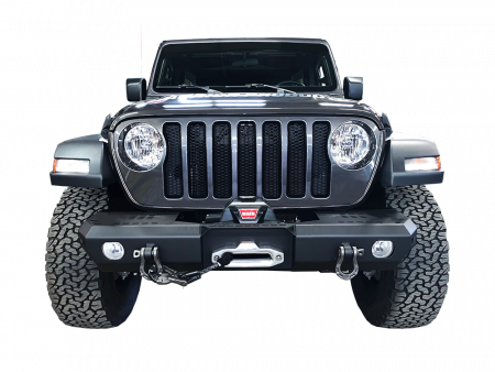 Warrior 2018-2020 Jeep Wrangler JL JLU 2020 Jeep Gladiator JT MOD Series Front Mid-Width Bumper 6528