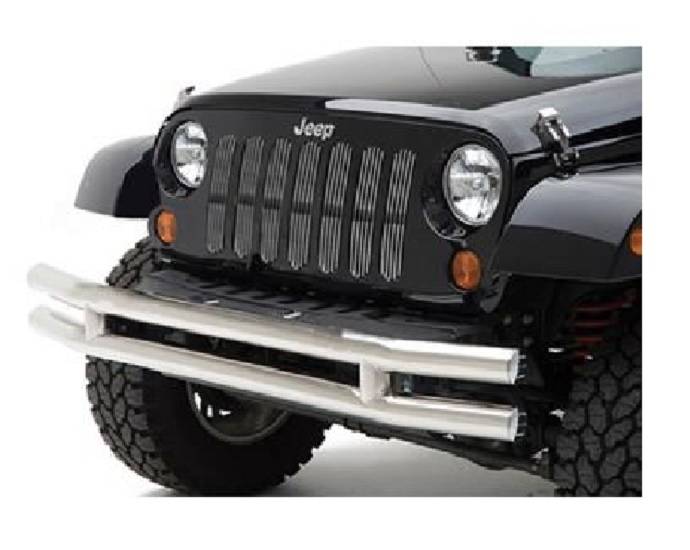 Smittybilt 1976-2006 Jeep Wrangler CJ Tubular Jeep Bumper in Stainless Steel JB44-FNS