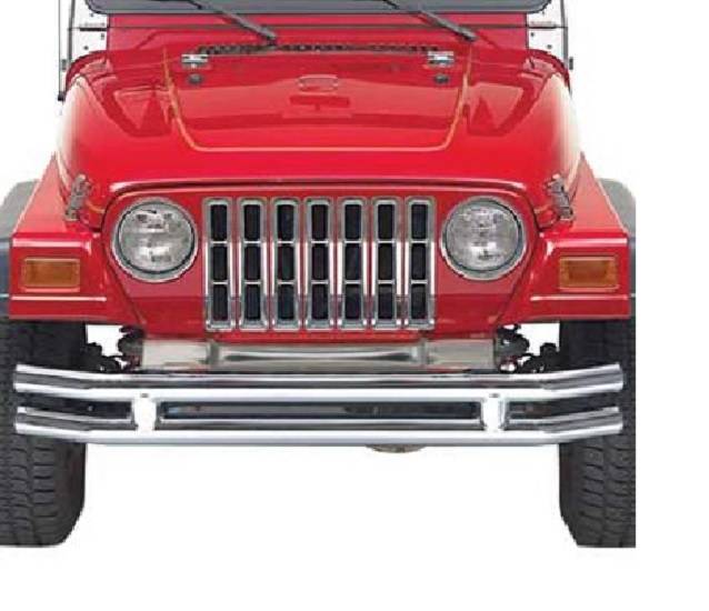 Smittybilt 1976-2006 Jeep Wrangler CJ Tubular Jeep Bumper in Stainless Steel JB44-FNS